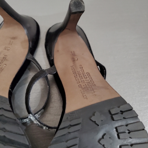 Donald J Pliner Callie Black suede Size 6.5 Mule style heels - Picture 10 of 16